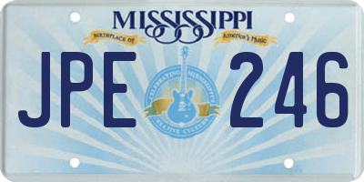 MS license plate JPE246