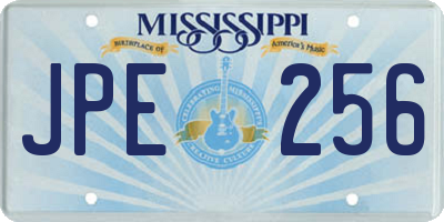 MS license plate JPE256