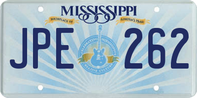 MS license plate JPE262