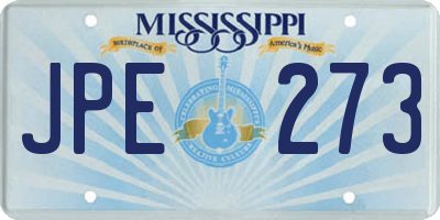 MS license plate JPE273