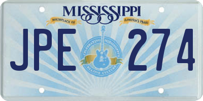 MS license plate JPE274