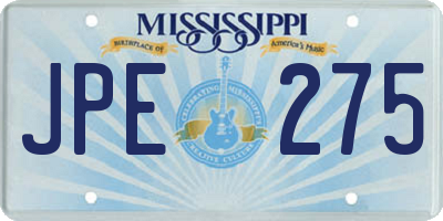 MS license plate JPE275