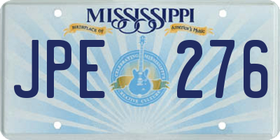 MS license plate JPE276