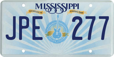 MS license plate JPE277