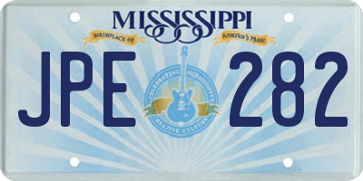 MS license plate JPE282