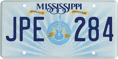 MS license plate JPE284