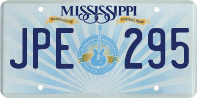 MS license plate JPE295