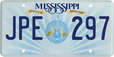 MS license plate JPE297