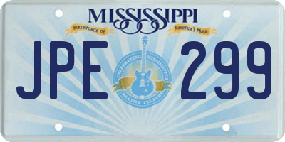MS license plate JPE299