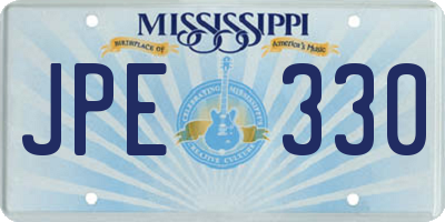 MS license plate JPE330