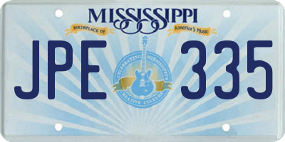 MS license plate JPE335