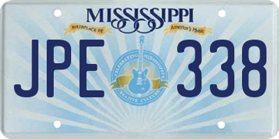 MS license plate JPE338