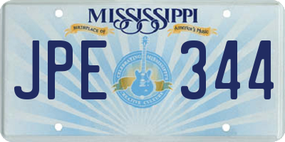 MS license plate JPE344