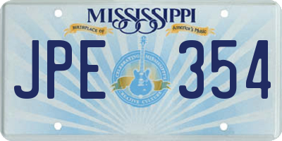 MS license plate JPE354