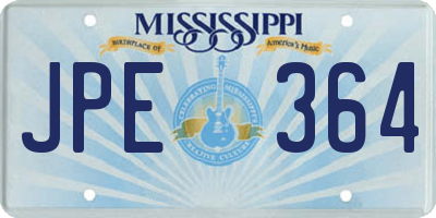 MS license plate JPE364