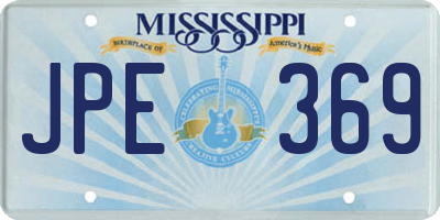 MS license plate JPE369