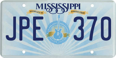 MS license plate JPE370