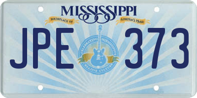 MS license plate JPE373