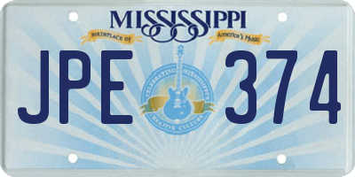 MS license plate JPE374