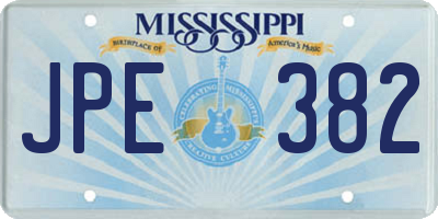 MS license plate JPE382