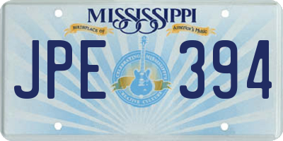 MS license plate JPE394