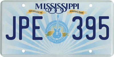 MS license plate JPE395