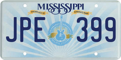 MS license plate JPE399