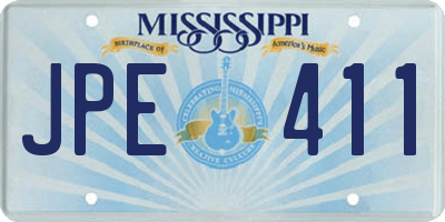 MS license plate JPE411