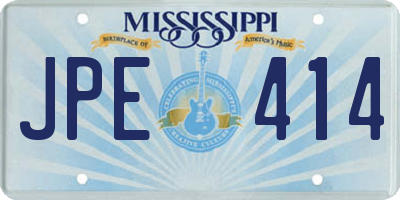 MS license plate JPE414