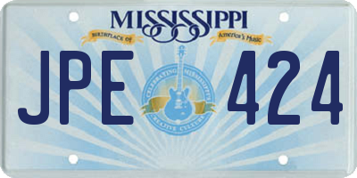 MS license plate JPE424