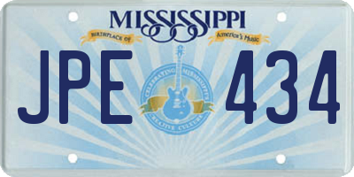 MS license plate JPE434