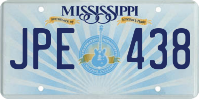 MS license plate JPE438