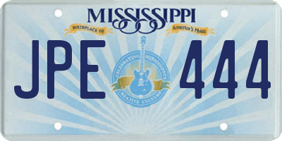 MS license plate JPE444
