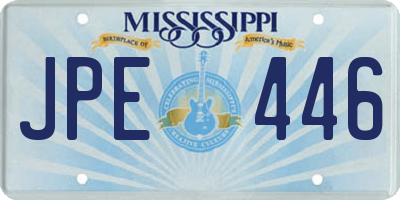 MS license plate JPE446
