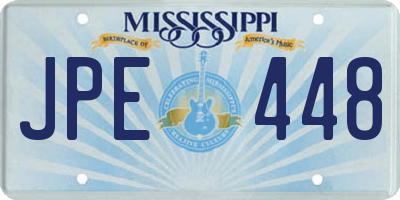 MS license plate JPE448