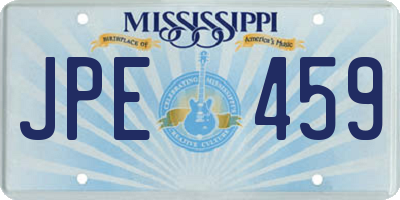 MS license plate JPE459