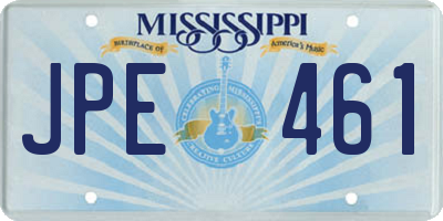 MS license plate JPE461