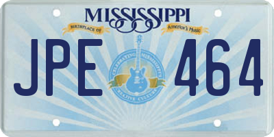 MS license plate JPE464