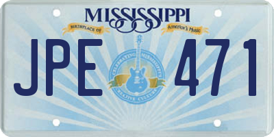 MS license plate JPE471