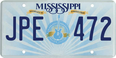 MS license plate JPE472