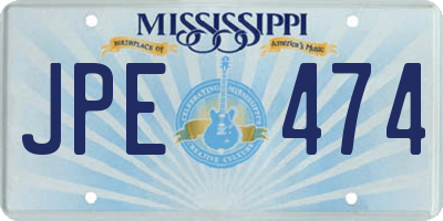 MS license plate JPE474