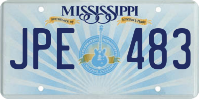 MS license plate JPE483