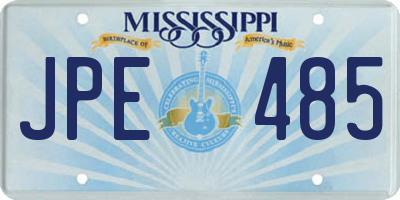 MS license plate JPE485