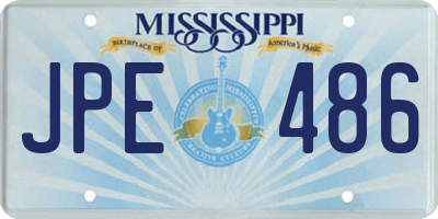MS license plate JPE486