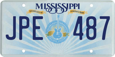 MS license plate JPE487