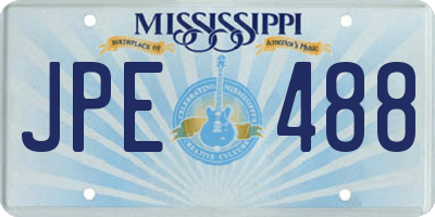 MS license plate JPE488