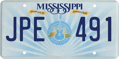 MS license plate JPE491
