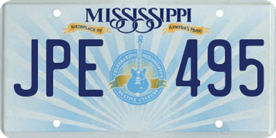 MS license plate JPE495