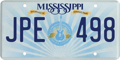 MS license plate JPE498