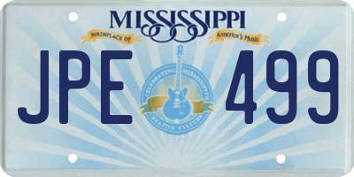 MS license plate JPE499